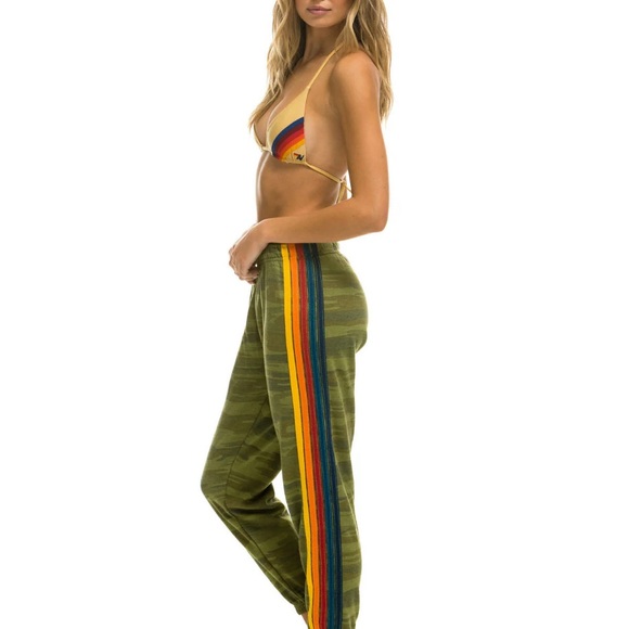 Aviator Nation Pants - Aviator Nation Camo 5 Stripe Joggers